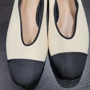 Zara Beige and Black Flats